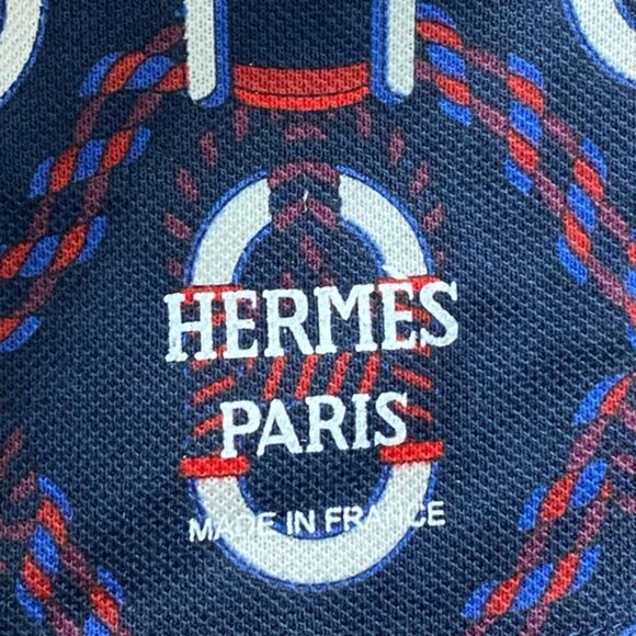 Hermès Canoe Cotton Dress Polo Collar Size 38 (Made in France) - Picture 11 of 13